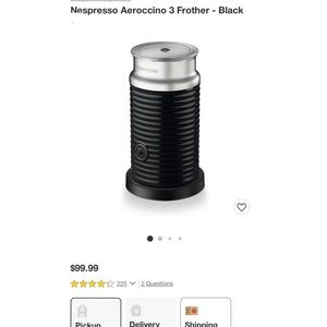 NESPRESSO Aeroccino 3 milk frother